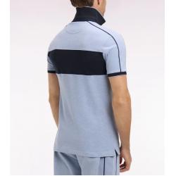 Polo ciel à manches courtes en coton stretch coupe slim