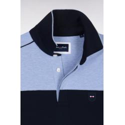Polo ciel à manches courtes en coton stretch coupe slim