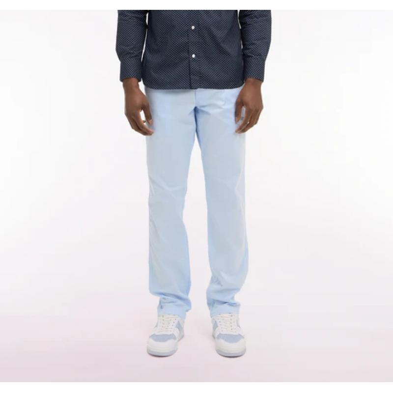 Pantalon chino ciel regular en coton stretch