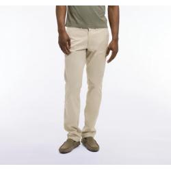 Pantalon chino beige regular en coton stretch