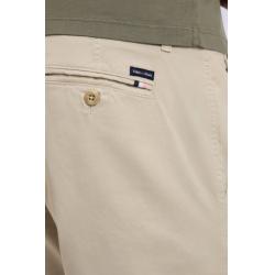 Pantalon chino beige regular en coton stretch