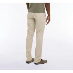 Pantalon chino beige regular en coton stretch