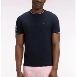 T-shirt marine à manches courtes en coton