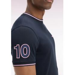 T-shirt marine à manches courtes en coton