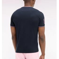 T-shirt marine à manches courtes en coton