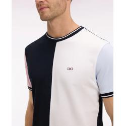 T-shirt à manches courtes en coton colorblock coupe regular