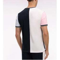 T-shirt à manches courtes en coton colorblock coupe regular
