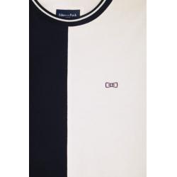 T-shirt à manches courtes en coton colorblock coupe regular