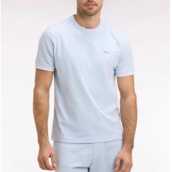 T-shirt ciel à manches courtes en coton coupe regular