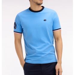 T-shirt XV de France à manches courtes en coton bleu coupe regular