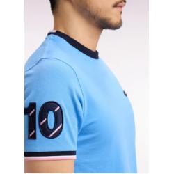 T-shirt XV de France à manches courtes en coton bleu coupe regular