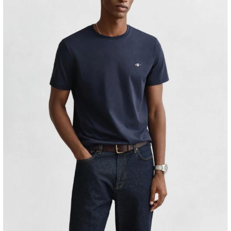 T-shirt bleu coupe regular Shield