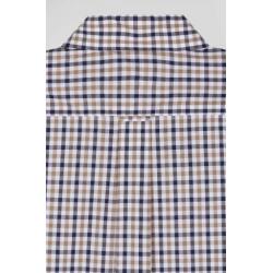 EDEN PARK - Chemise en popeline de coton à carreaux bicolore coupe Regular