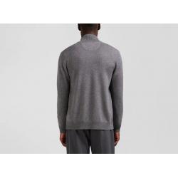 EDEN PARK - Cardigan zippé en laine et coton uni