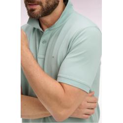 Polo vert d'eau à manches courtes en coton coupe regular