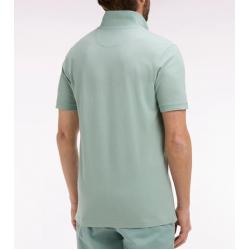 Polo vert d'eau à manches courtes en coton coupe regular