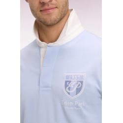 Maillot ciel à manches courtes en jersey de coton écusson brodé coupe regular