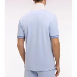 Maillot ciel à manches courtes en jersey de coton écusson brodé coupe regular