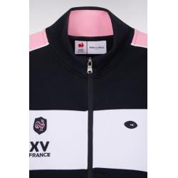 Sweatshirt marine zippé XV de France coupe regular