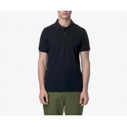 AMEDEE MARINE SLIM PIQUE - Polo en piqué de coton stretch