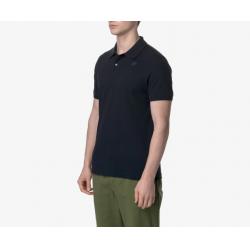 AMEDEE MARINE SLIM PIQUE - Polo en piqué de coton stretch