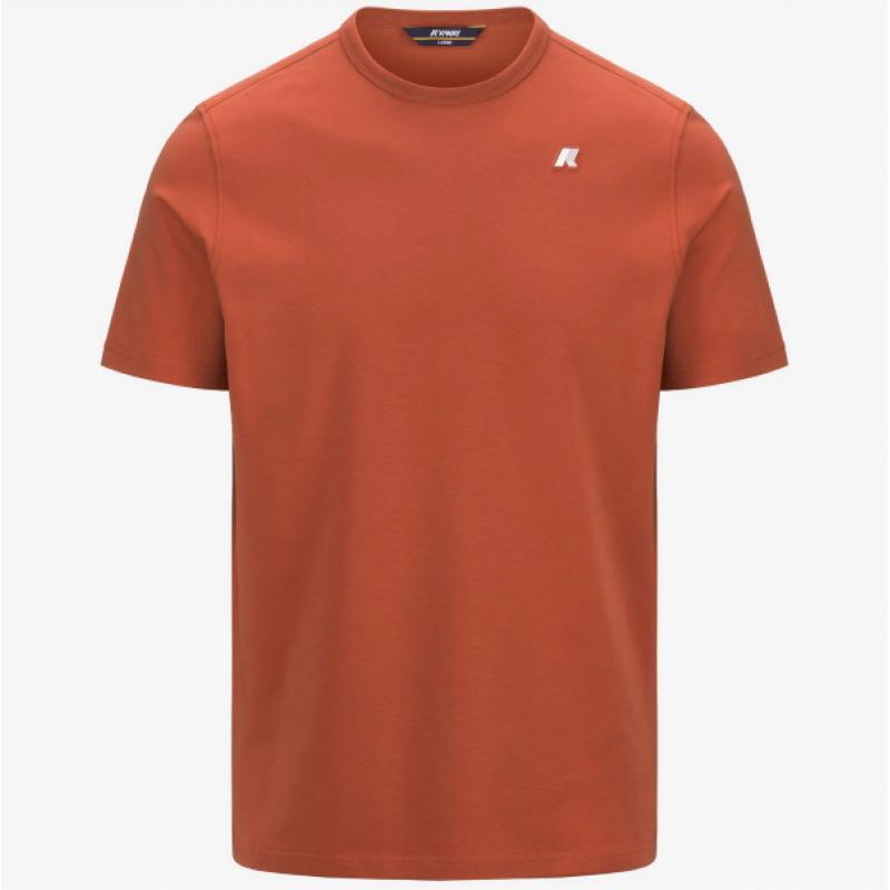 ADAME ORANGE LIGHT STRETCH JERSEY - T-Shirt pour homme en coton