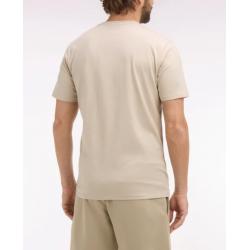 T-shirt beige à manches courtes en coton Pima coupe regular