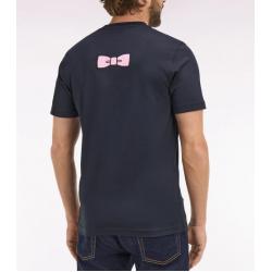 T-shirt marine à manches...