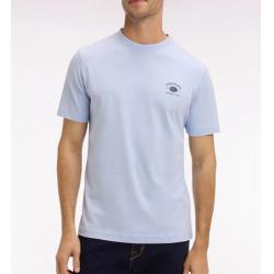 T-shirt ciel à manches courtes sérigraphié coupe regular