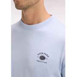 T-shirt ciel à manches courtes sérigraphié coupe regular