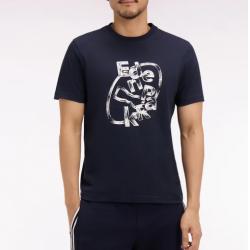 T-shirt marine à manches...