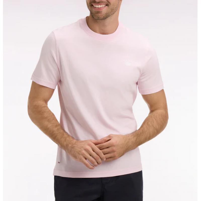 T-shirt rose à manches courtes sérigraphié coupe regular