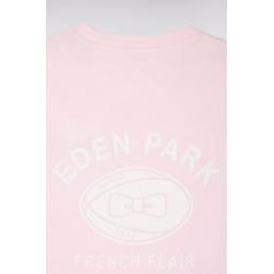 T-shirt rose à manches courtes sérigraphié coupe regular