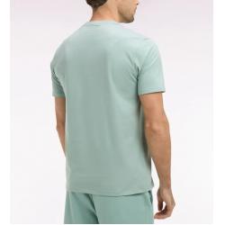 T-shirt vert d'eau à manches courtes en coton Pima coupe regular