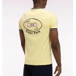 T-shirt jaune à manches courtes en coton brodé coupe regular