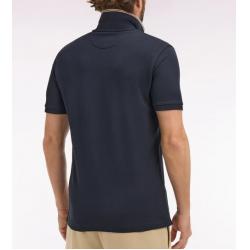 Polo marine à manches courtes en piqué coton écusson EP