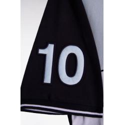 Polo ciel et marine à manches courtes en coton coupe regular