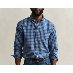 Chemise à carreaux indigo