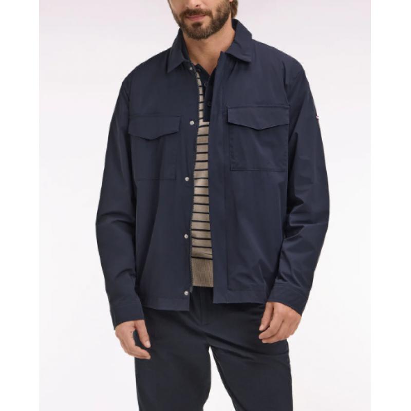 Surchemise marine en nylon stretch