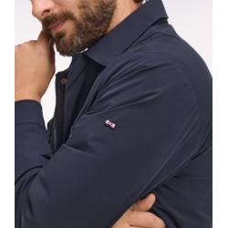 Surchemise marine en nylon stretch