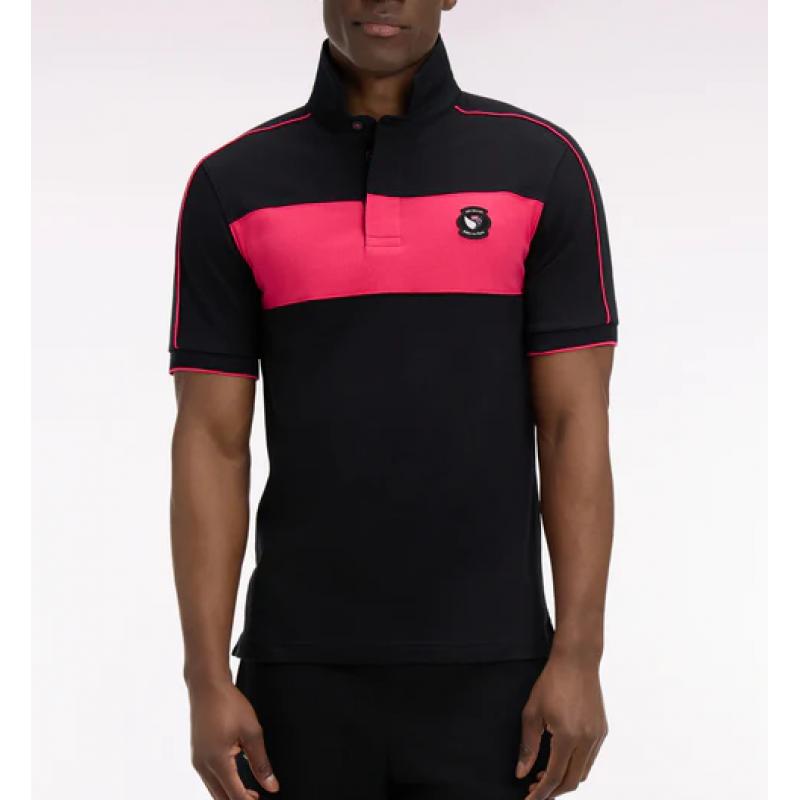 Maillot noir à manches courtes Nouvelle Zélande en coton coupe regular