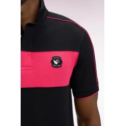 Maillot noir à manches courtes Nouvelle Zélande en coton coupe regular