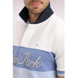 Maillot à manches courtes écru à découpes pastel et broderie coupe regular