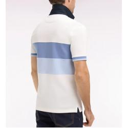 Maillot à manches courtes écru à découpes pastel et broderie coupe regular