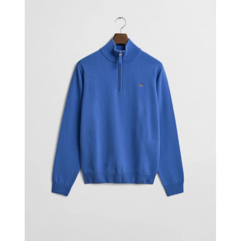 Pull à demi-zip en laine d'agneau ultra-fine