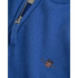 Pull à demi-zip en laine d'agneau ultra-fine