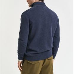 Pull à demi-zip en laine d'agneau ultra-fine