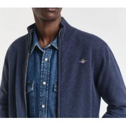 Cardigan zippé en laine d'agneau ultra-fine