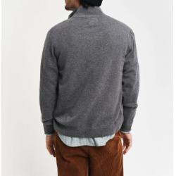 Cardigan zippé en laine d'agneau ultra-fine