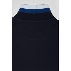 EDEN PARK - Polo manches longues en piqué coton broderie 10 manche coupe Regular